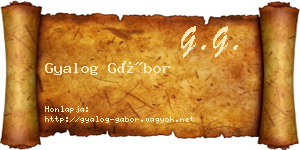 Gyalog Gábor névjegykártya