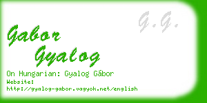 gabor gyalog business card